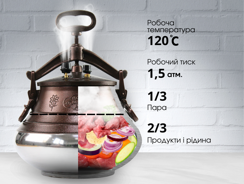Афганський казан-скороварка 10 л комбінований Rashko Baba RB10 фото