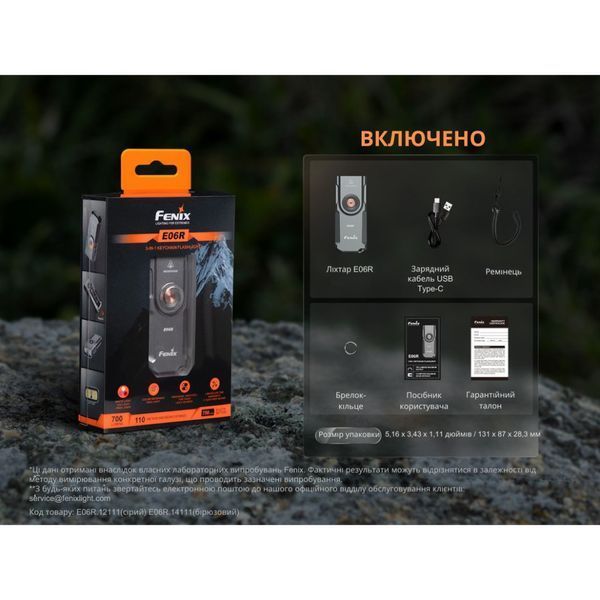 Ліхтар наключний Fenix E06R бірюзовий E06R-TQ фото