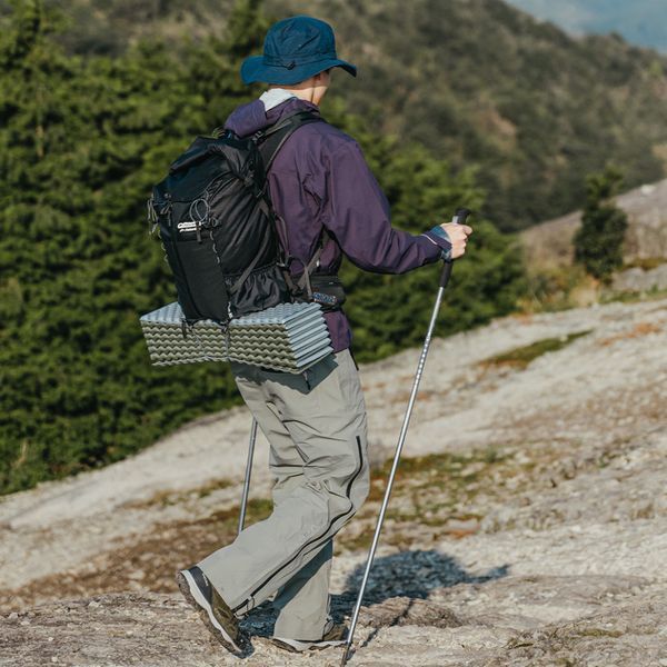 Килимок туристичний складаний одномісний IXPE Naturehike CNK2450WS044 з алюмінієвою плівкою, 195x60x1.8 см, синій 70907 фото